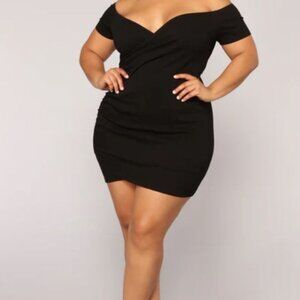 Black FashionNova BodyCon Mini